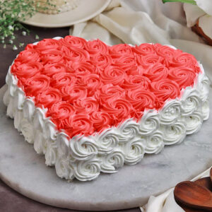 Mix Fruit Red Heart Cake