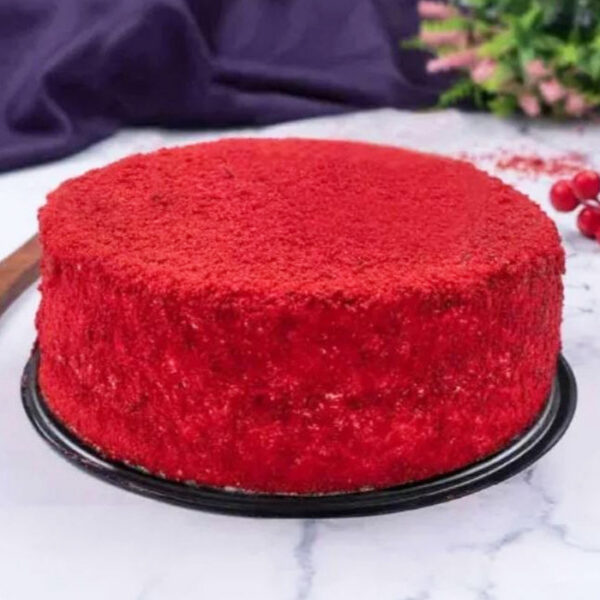 Red Velvet Eggless Cake Shape Round ½ Kg