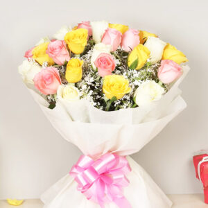 Mix Color 30 Roses Bouquet