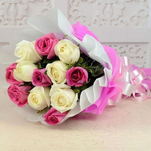 Graceful Pink Roses Bunch