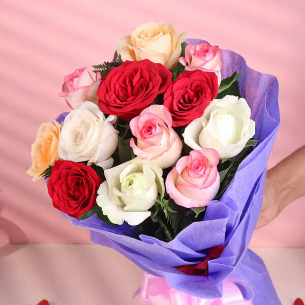 Bunch of 10 Mixed Roses