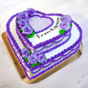 Two-Tier Love Blossom Birthday Cake