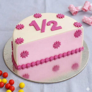 Half Month Birthday Cake Girls