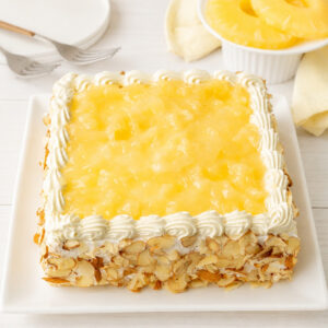 Pineapple Bliss Cake Square Shape 2 Pounds